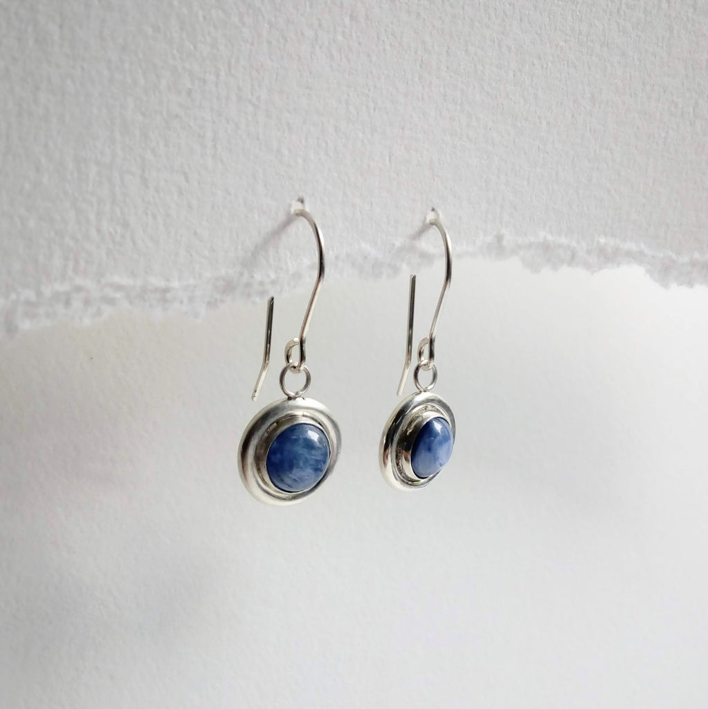 Cabochon Earrings - Kyanite