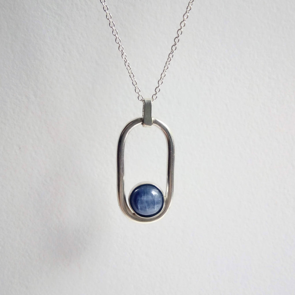 Cabochon Earrings - Kyanite