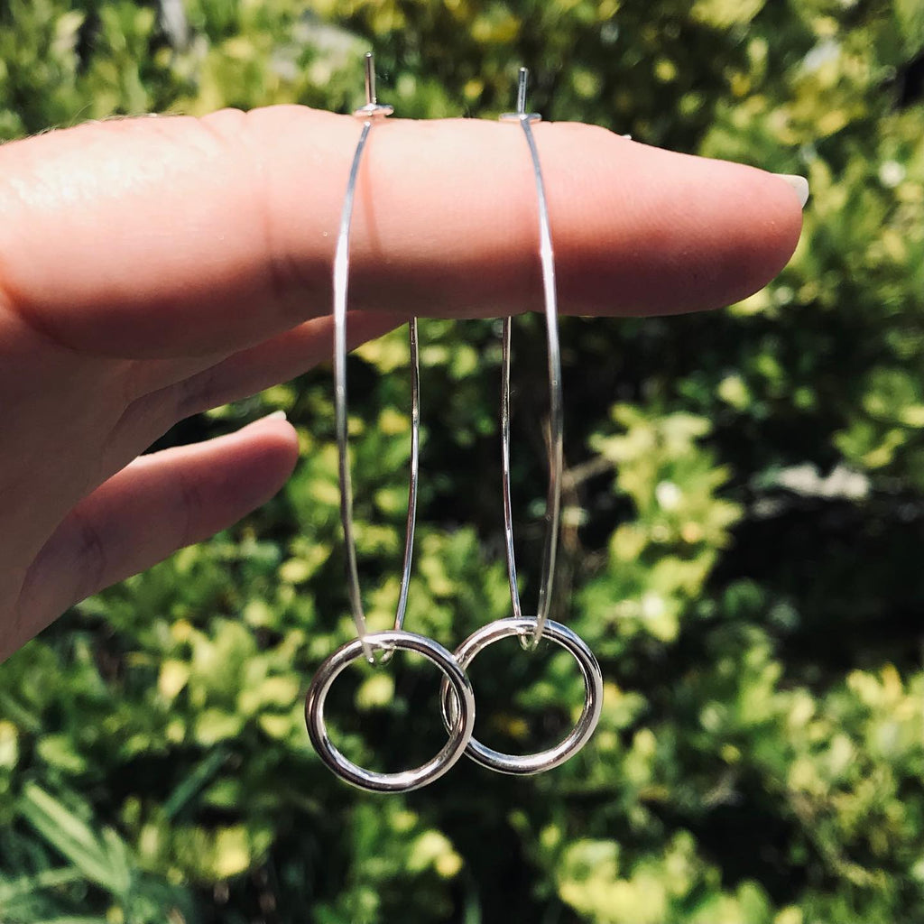 Double Hoop Earrings Large Hoop