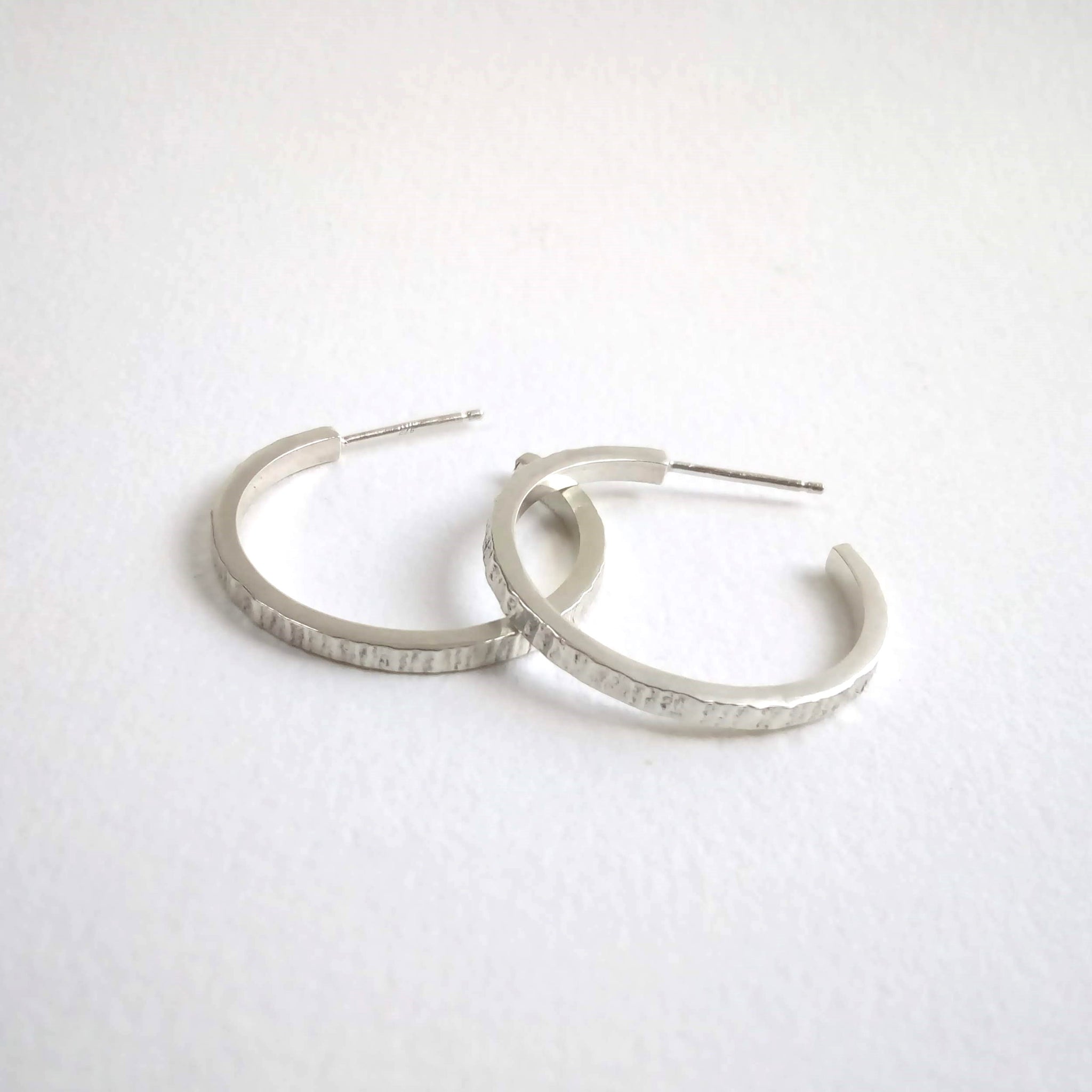 Textured Huggie Earrings - Medium